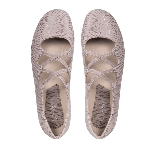 Earthies Shoes - Earthies Clare Ballet Size 9 Suede Loafers Ginger Metallic